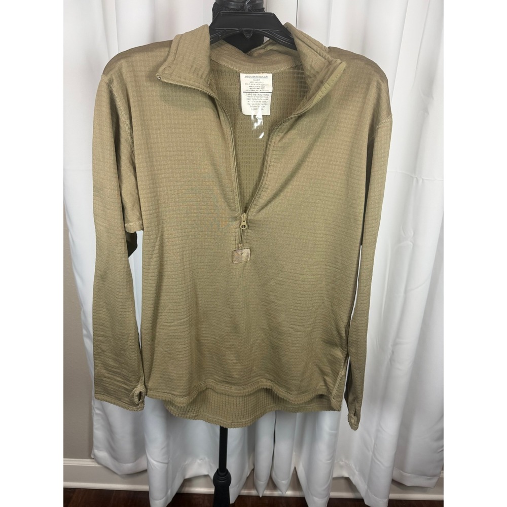 Peckham US Military Gen III Level 2 Mid Weight Grid Fleece Shirt Coyote Brown MR